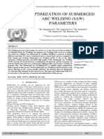 Optimization of Submerged Arc Welding