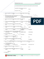 Weekly Exam 7: Analytic Geometry 2/ Differential Calculus 1 and 2