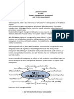 Class Ix Subject-Information Technology Unit 2 - Self Management