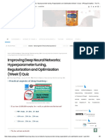 Improving Deep Neural Networks: Hyperparameter Tuning, Regularization and Optimization (Week 1) Quiz