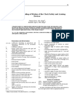 Mathematical Modeling of Motion of The Clock Safety and Arming Devices