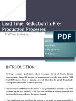 Lead Time Reduction in Pre-Production Processes: Mid Term Evaluation