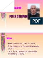 A Seminar On: Peter Eisenmen