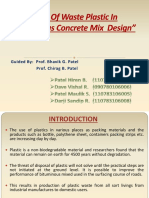 Use of Waste Plastic in Bituminous Concrete Mix