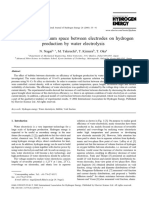 Existence of Optimum Space Between Electrodes On Hydrogen Production by Water Electrolysis