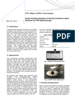 Quick and Easy Analysis of Alcohol Content in Hand Sanitizer by FTIR Spectroscopy. Application Note (Shimadzu)