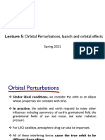 Lecture 5: Orbital Perturbations, Launch and Orbital Effects