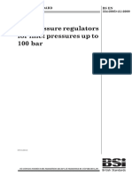 Gas Pressure Regulators For Inlet Pressures Up To 100 Bar: British Standard Bs en 334:2005+A1:2009