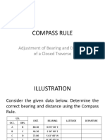 Compass Rule: Adjustment of Bearing and Distance of A Closed Traverse