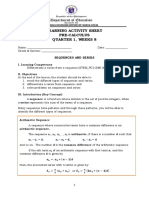 Learning Activity Sheet Pre-Calculus Quarter 1, Weeks 8: Sequences and Series