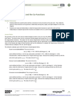 Lesson 7: Secant and The Co-Functions: Student Outcomes