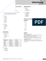 English File: Answer Key