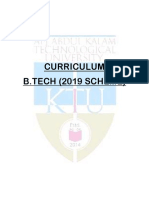 Curriculum-B.tech 2019 Scheme