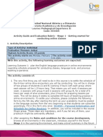 Activity Guide and Evaluation Rubric - Unit 1 - Stage 1 - Getting Started For Conducting Online Classes