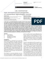 Thermo-Physical, Mechanical and Microstructural Properties of Cementless Lightweight Mortar