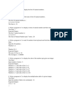 ProblemSet LoopStatements