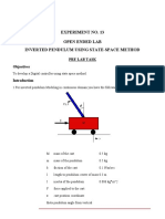 Experiment No. 13 Open Ended Lab Inverted Pendulum Using State-Space Method