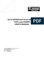 E3/T3 Interface Plug-In Card FOR Loop-O9500R User'S Manual