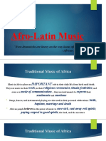 Afro-Latin Music: "Even Drumsticks Are Heavy On The Way Home After The Dance." - African Proverb