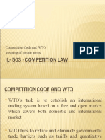 Competition Code and WTO Meaning of Certain Terms