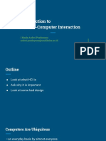 Introduction To Human-Computer Interaction