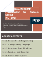 I Sem (2020-21) : Programming For Problem Solving