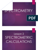 Module 1 Lesson 2 Spectrometric Calculations