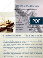 Meaning & Formaton of A Company: Legal Aspects of Business (Lab) Project Presentatation 26/02/2011 Section F / Group-1