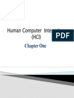 Human Computer Interaction (HCI) : Chapter One