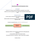 Influence of The External Environment and The Organization's Culture