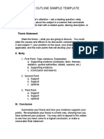 Essay Outline Sample Template