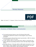 Wireless Networks: Book: (1st Chapter) T. S. Rappaport, Wireless Communications, 2nd Edition, Pearson