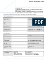 Vendor Declaration Form