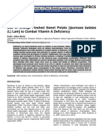 Use of Orange Fleshed Sweet Potato (Ipomoea Batatas (L) Lam) To Combat Vitamin A Deficiency.