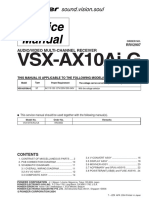 Pioneer VSX Ax10ai G Service Manual