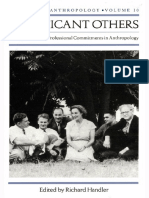 (History of Anthropology) Handler, Richard (Editor) - Significant Others - Interpersonal and Professional Commitments in Anthropology-University of Wisconsin Press (2004 - 2014)