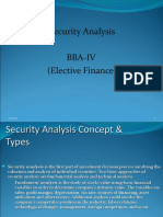 Security Analysis Bba-Iv (Elective Finance)