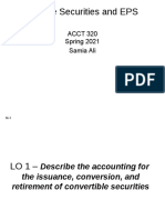 Dilutive Securities and EPS: ACCT 320 Spring 2021 Samia Ali