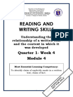 Reading and Writing q1 w4 Mod4