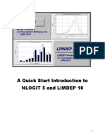 A Quick Start Introduction To NLOGIT and LIMDEP