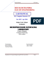 Shree Ramchandra College of Engineering: Lab Manual