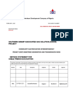 Method Statement For Cable Trench Excavation