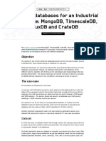 Comparing Databases For An Industrial IoT Use-Case: MongoDB, TimescaleDB, InfluxDB and CrateDB