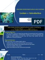 Lecture 1: Introduction: Process Instrumentation and Control