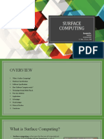 Surface Computing: Presented by