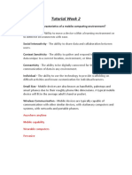 Tutorial Week 2: 1. What Are The Characteristics of A Mobile Computing Environment?