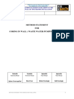 Method Statement For Coring