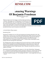 The Amazing Warnings of Benjamin Freedman