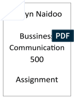 Callyn Naidoo - Business Communication 500 Assigment