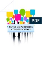 Notes On Purposive Communication